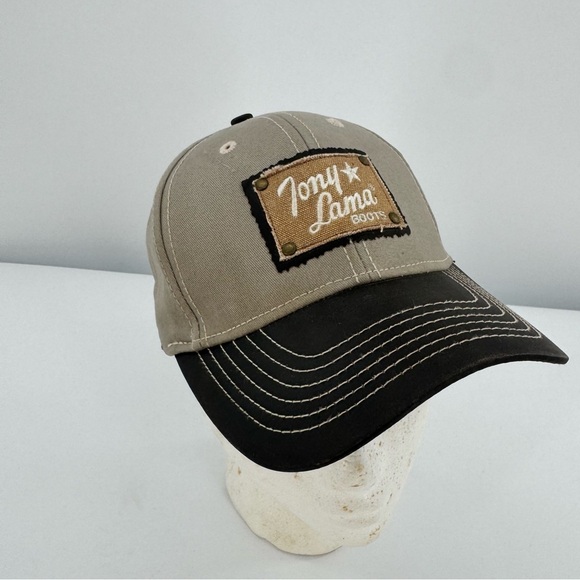Tony Lama Brown Country Style Trucker Hat Cap Patch Cotton Twill One Size - Picture 1 of 8